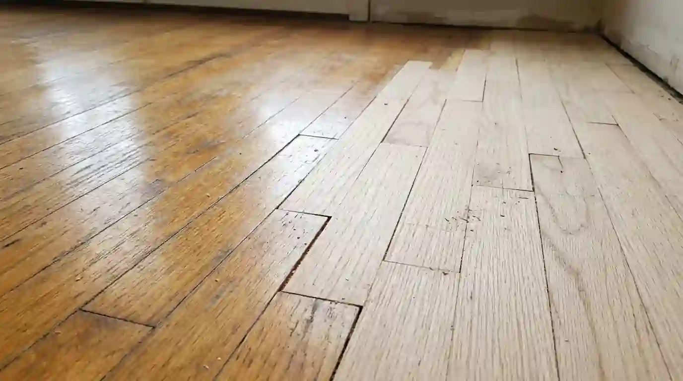 New oak boards woven into an existing floor