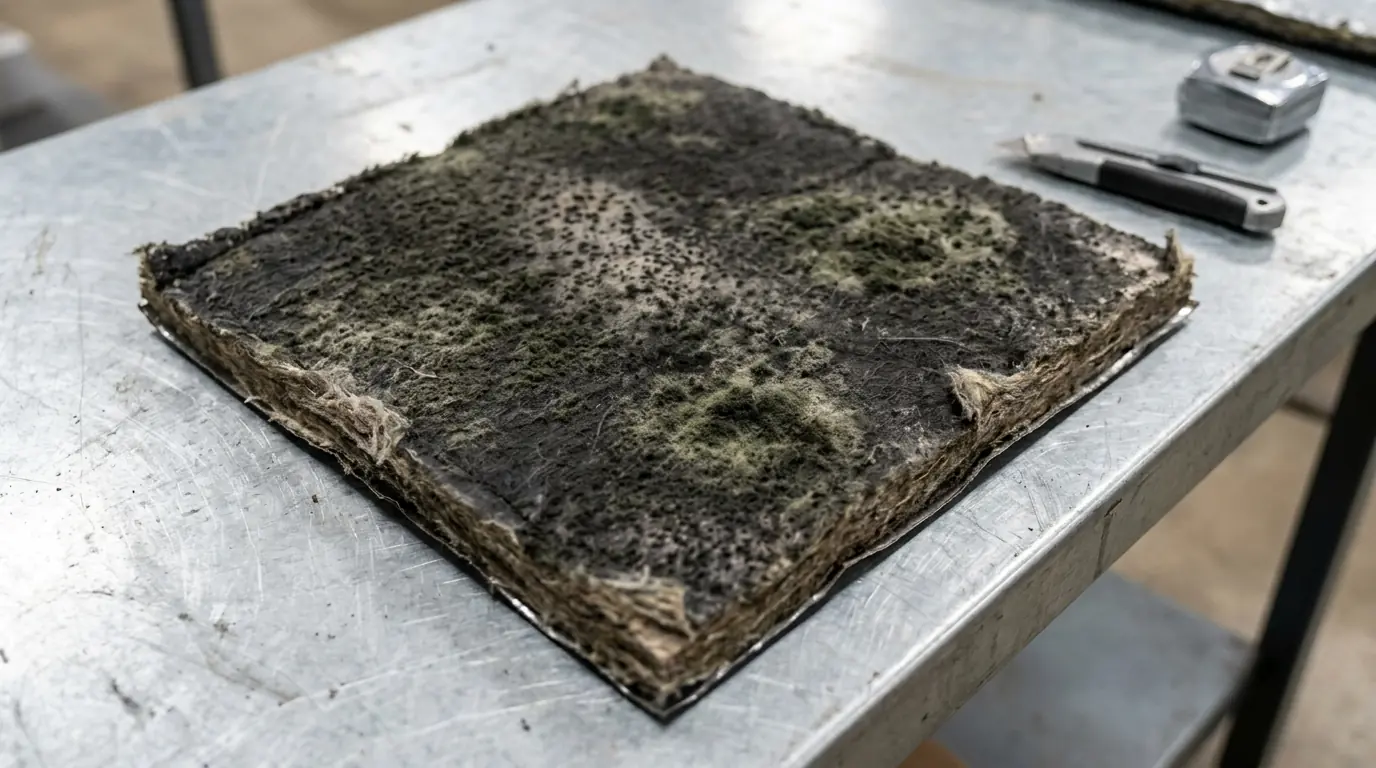 Mold on duct liner insulation