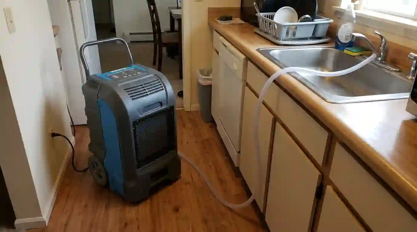 Dehumidifier running during structural drying