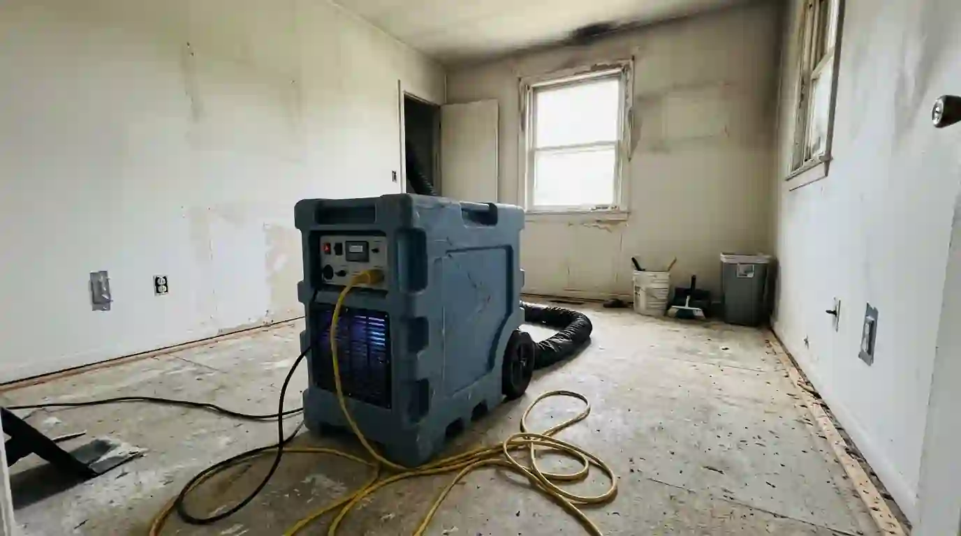 Hydroxyl generator running in a cleaned bedroom